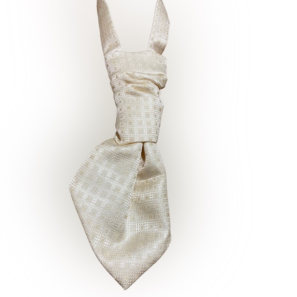 Kids Dream White Square Pattern Vest Tie Set Boys 4 - Picture 3 of 4